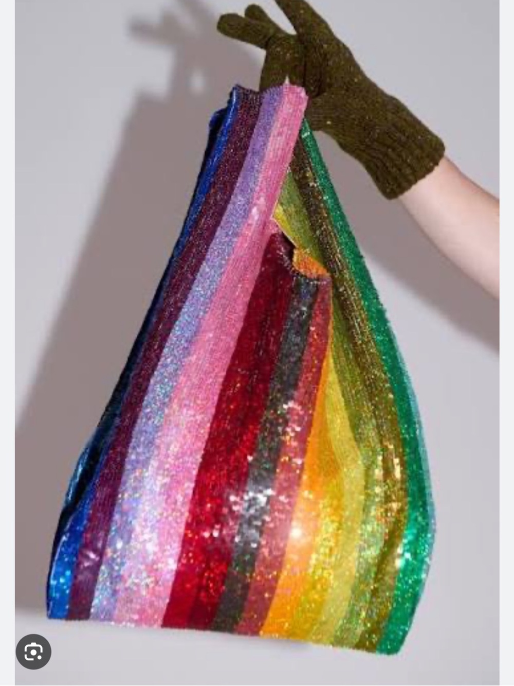 Ashish Rainbow Sequin Tote Bag NWOT Multicolor Stripe Shopper Limited Edition